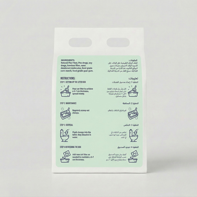 Pawty Tofu Cat Litter 6L Lavender scented | Organic by Pawsome Arabia(PACK OF 4)